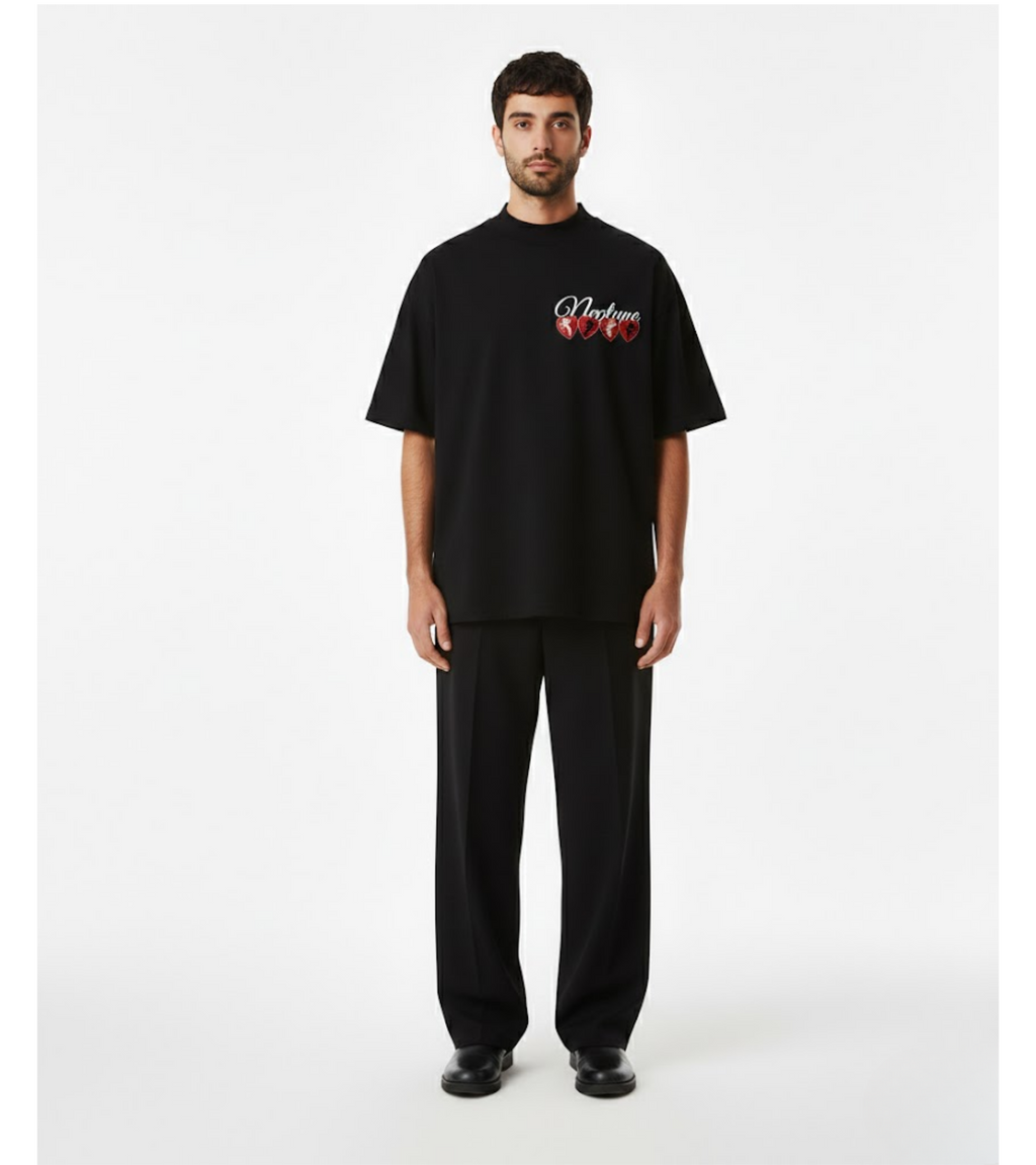 HEARTS T-SHIRT BLACK