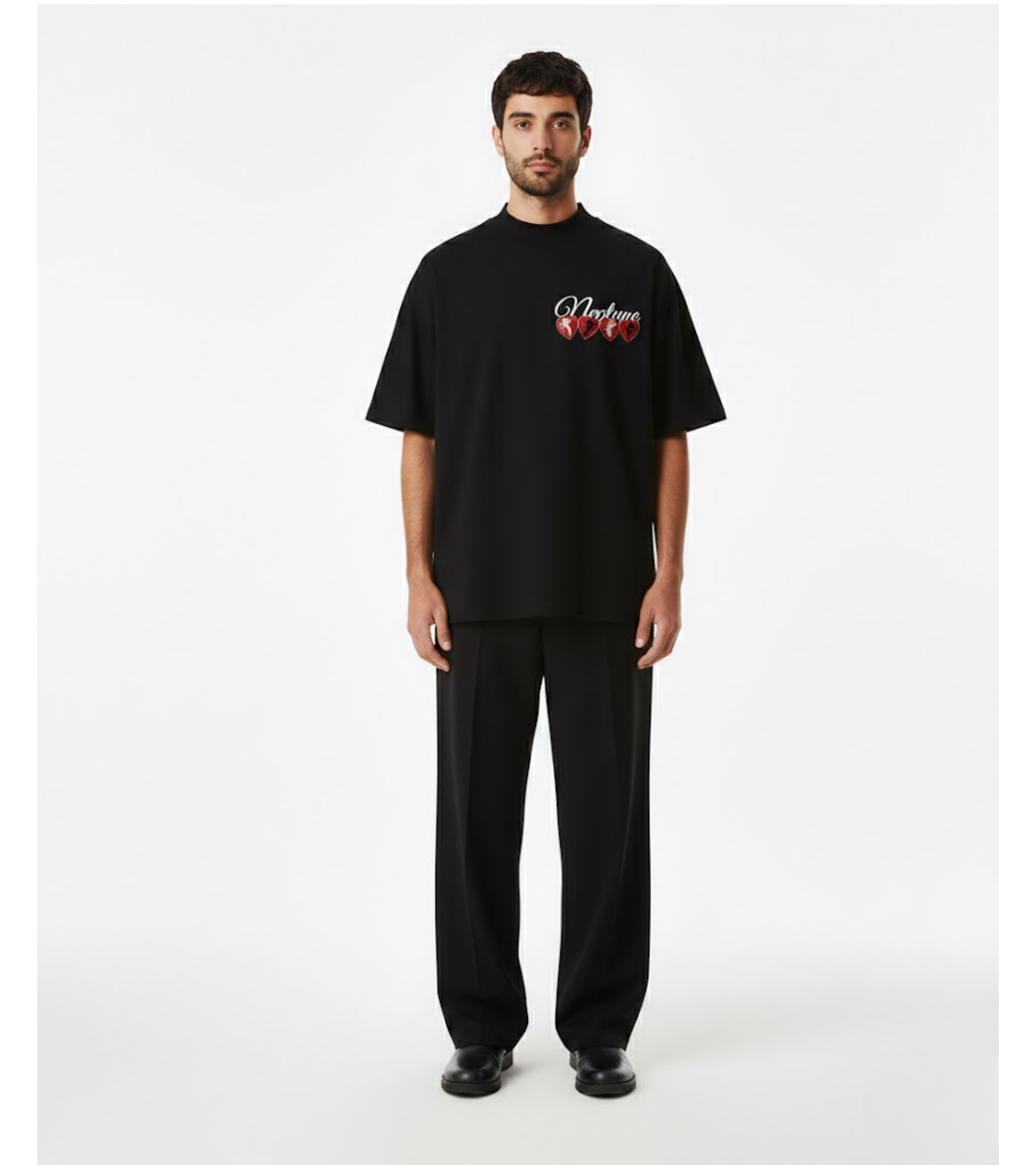 HEARTS T-SHIRT BLACK