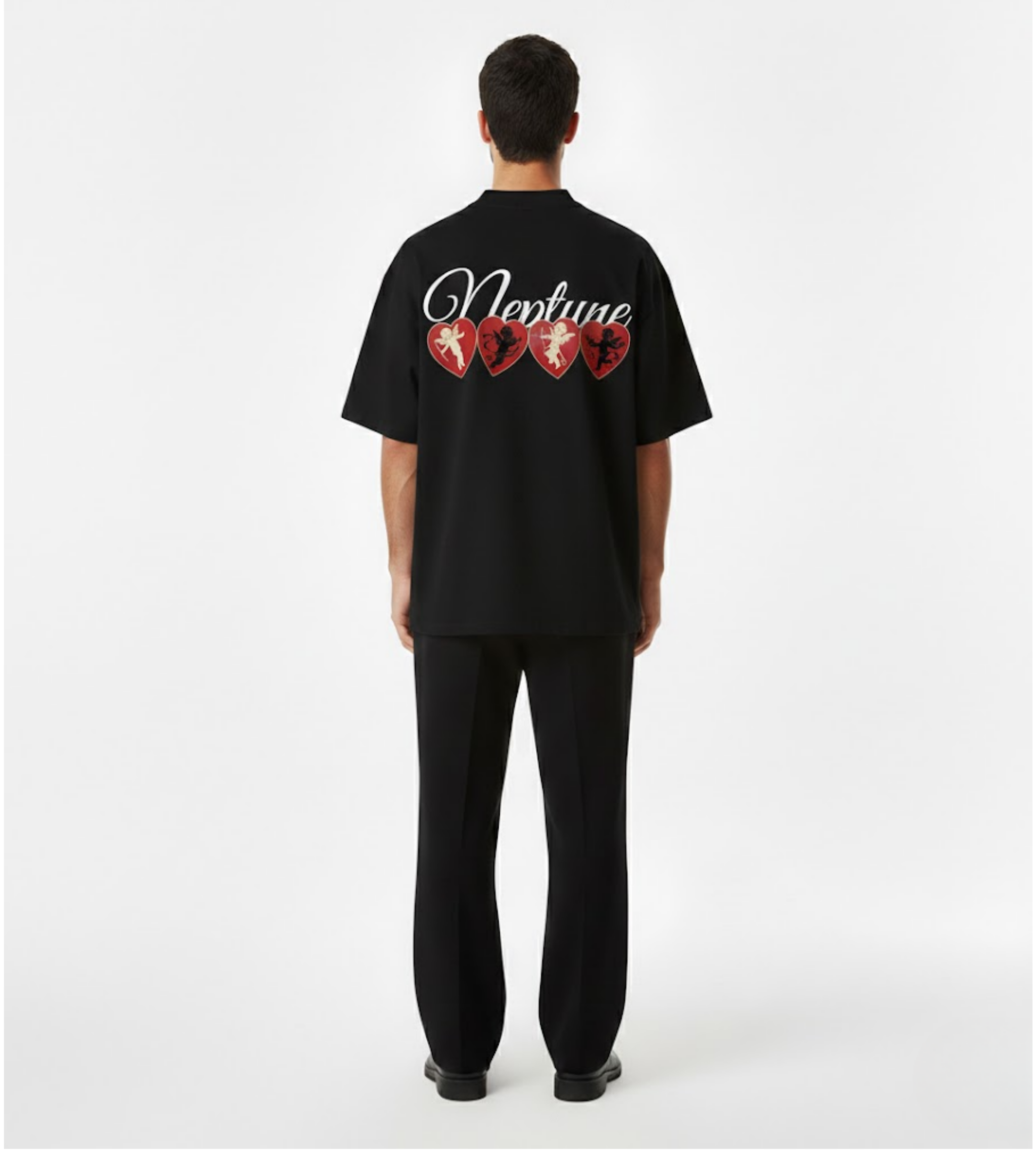 HEARTS T-SHIRT BLACK